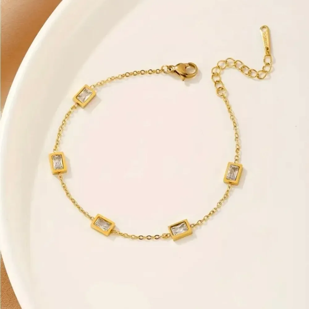 18K Gold Plated Diamond Bracelet